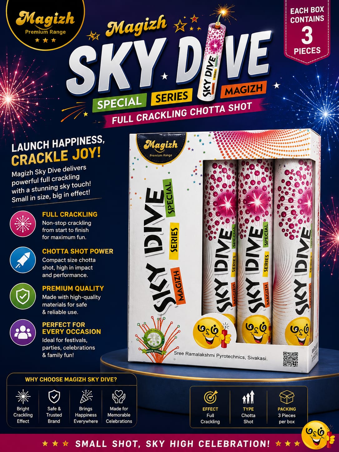SKY DIVE - FULL CRACKLING (3 PCS)
