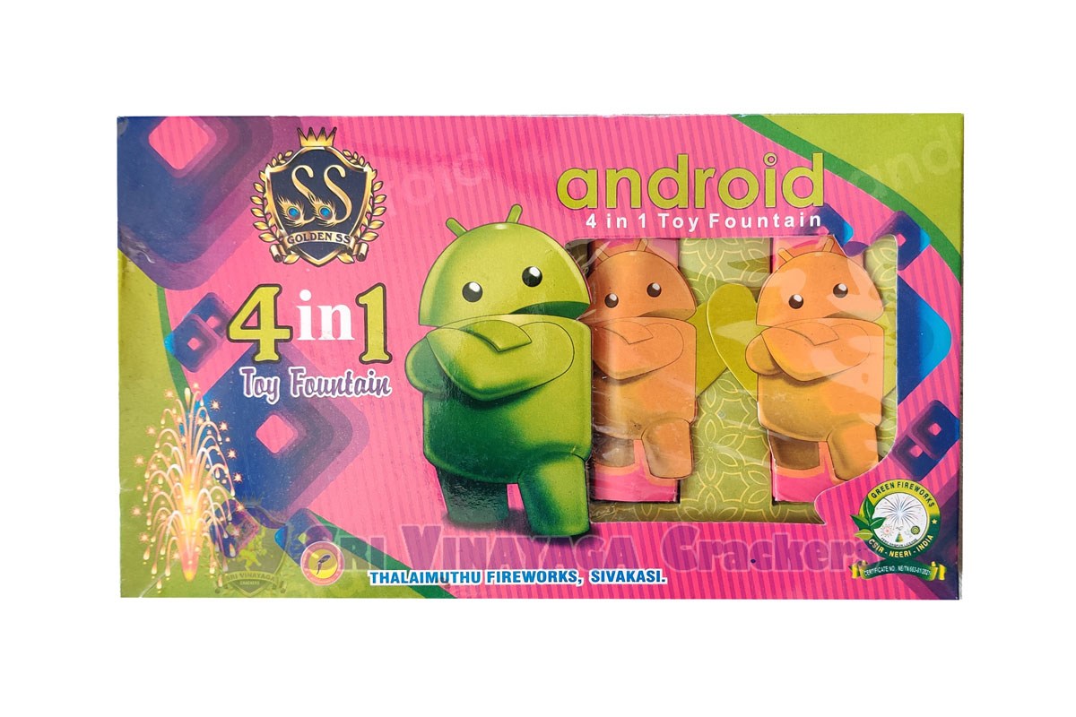 ANDROID 4 in 1 TOY FOUNTAIN (4 PCS MULTI COLOUR)